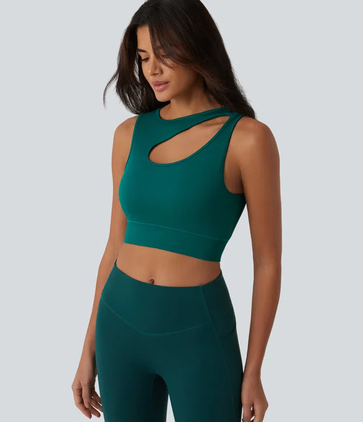 OneForm Seamless Flow Cut-Out Built-in Bra Yoga Tank Top