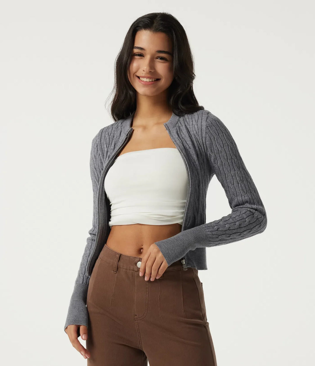 Round Neck Long Sleeve Casual Jumper