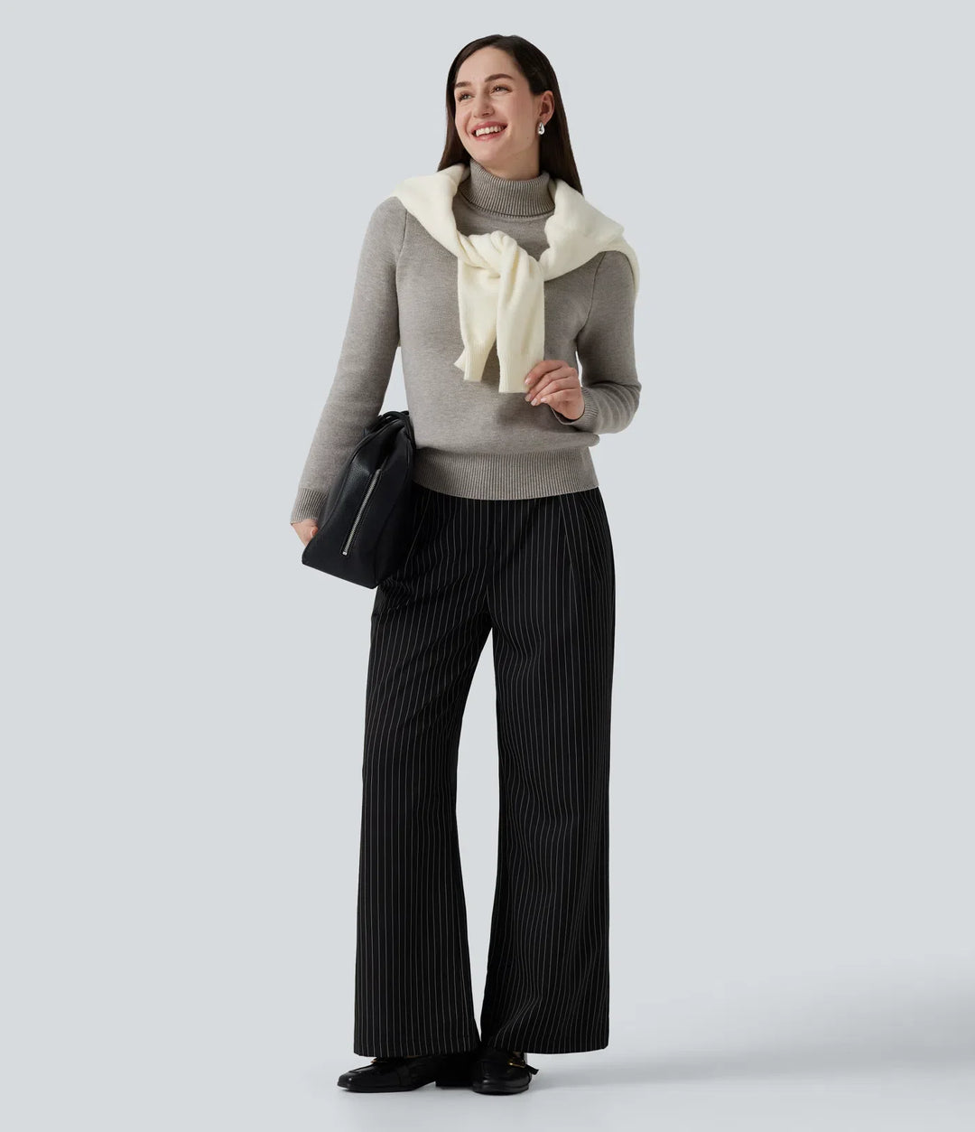 High Neck Long Sleeve Work Jumper