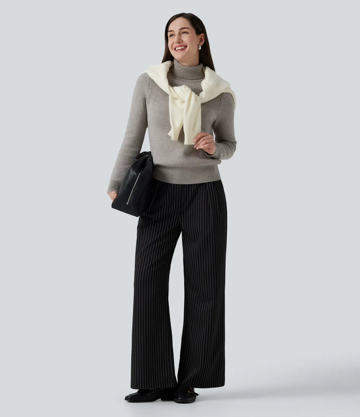 High Neck Long Sleeve Work Jumper