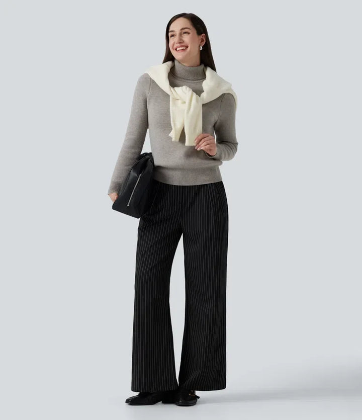 High Neck Long Sleeve Work Jumper