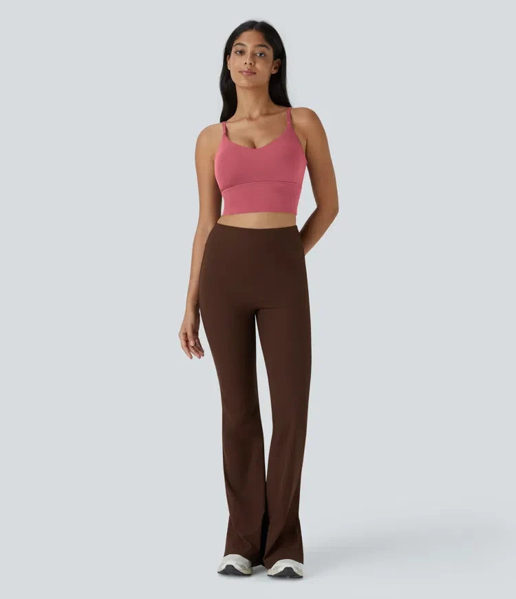 SoftlyZero Low Support V Neck Yoga Sports Bra-A-D Cups