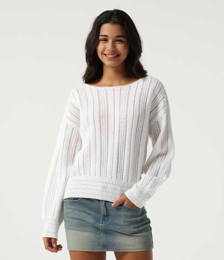 Round Neck Long Sleeve Casual Jumper