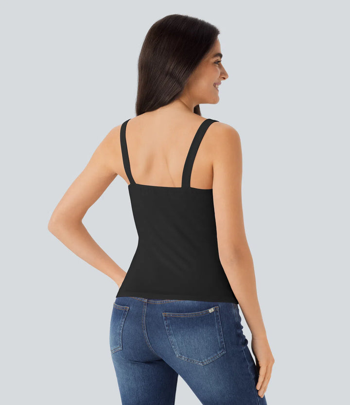 Ruched Backless Casual Tank Vest Top