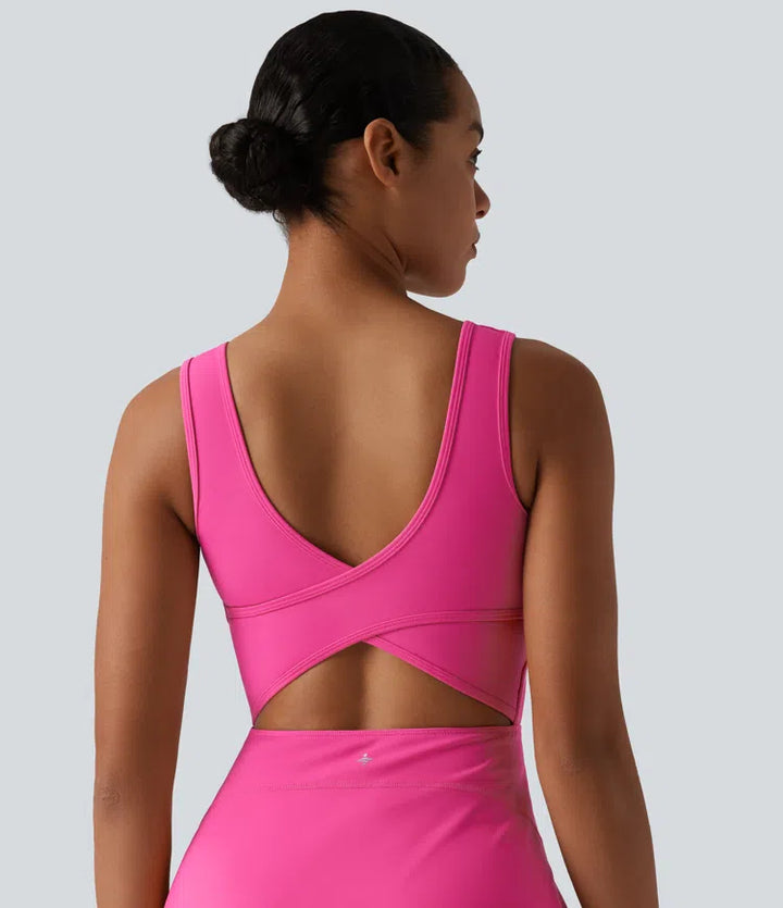 SoftlyZero Airy 2-in-1 InstantCool Mini Dance Active Dress with Pockets-Easy Peezy Edition-Longer Length