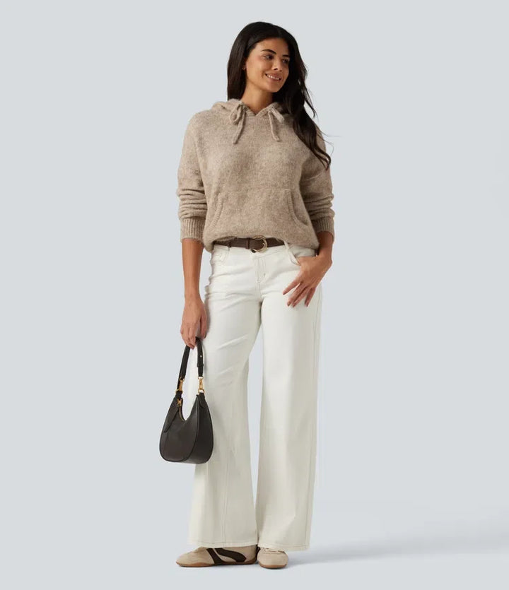 Hooded Long Sleeve Casual Jumper with Pocket