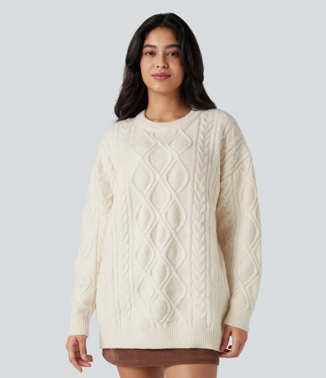 Round Neck Long Sleeve Casual Jumper