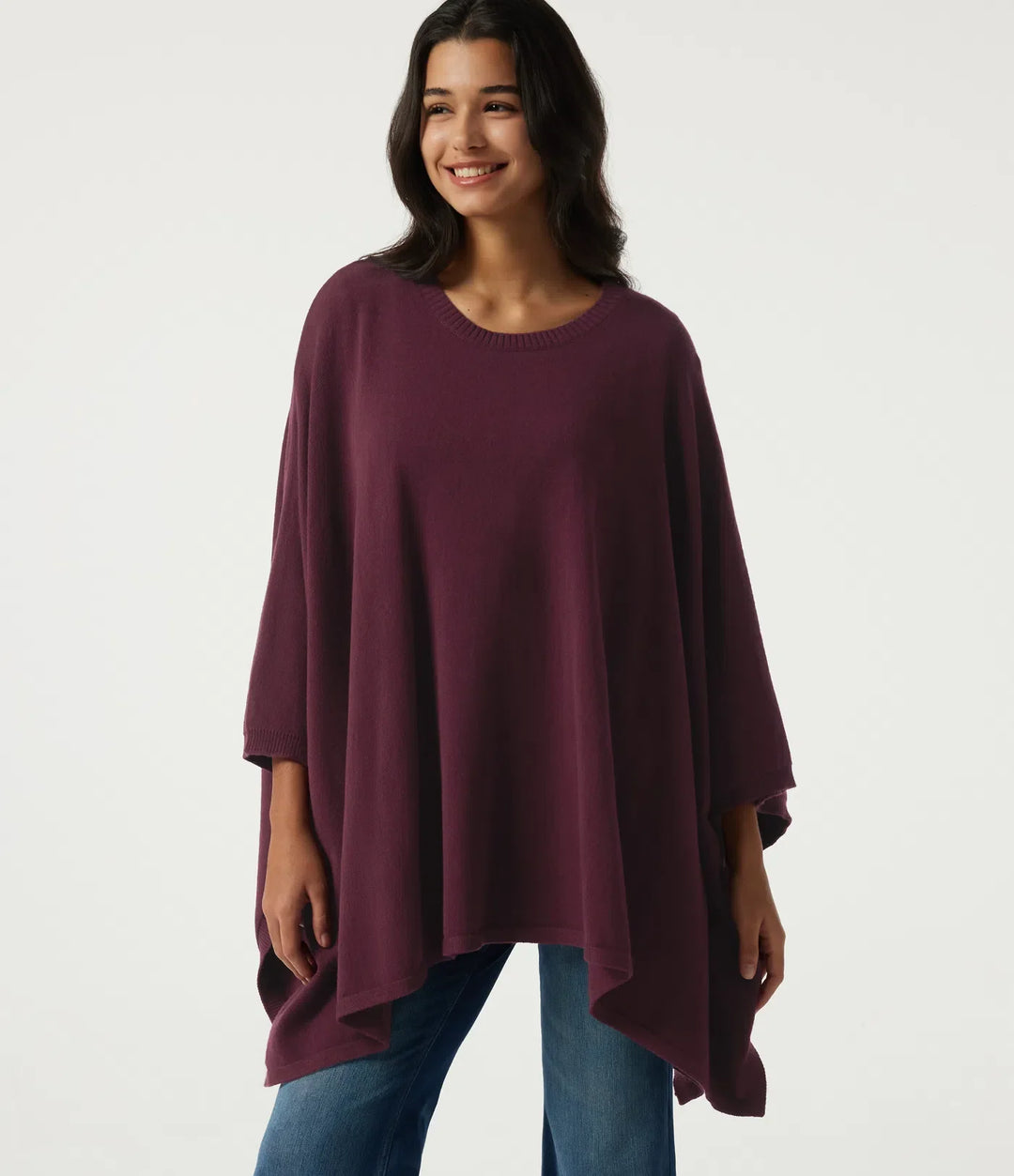 Round Neck Batwing Sleeve Casual Jumper