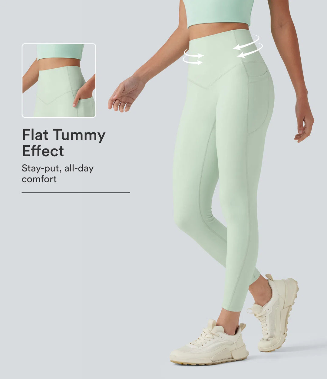 Halara UltraSculpt High Waisted Tummy Control Shaping Workout Leggings with Pockets