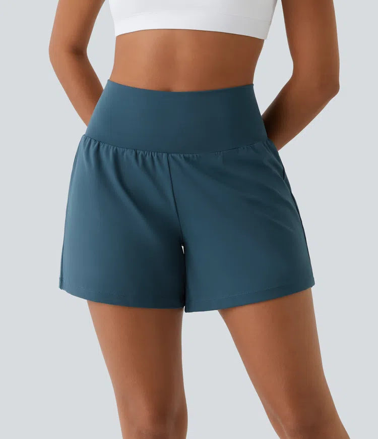 SoftlyZero Airy Super High Waisted 2-in-1  InstantCool Yoga Shorts 5&