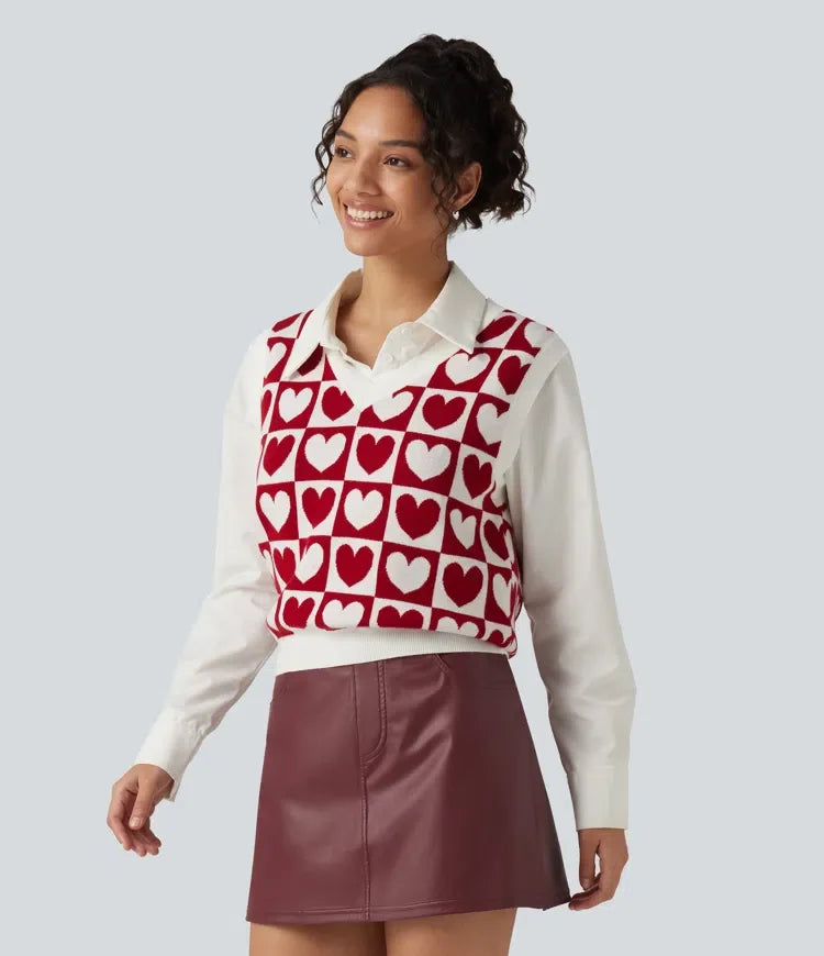 V Neck Casual Jumper Vests