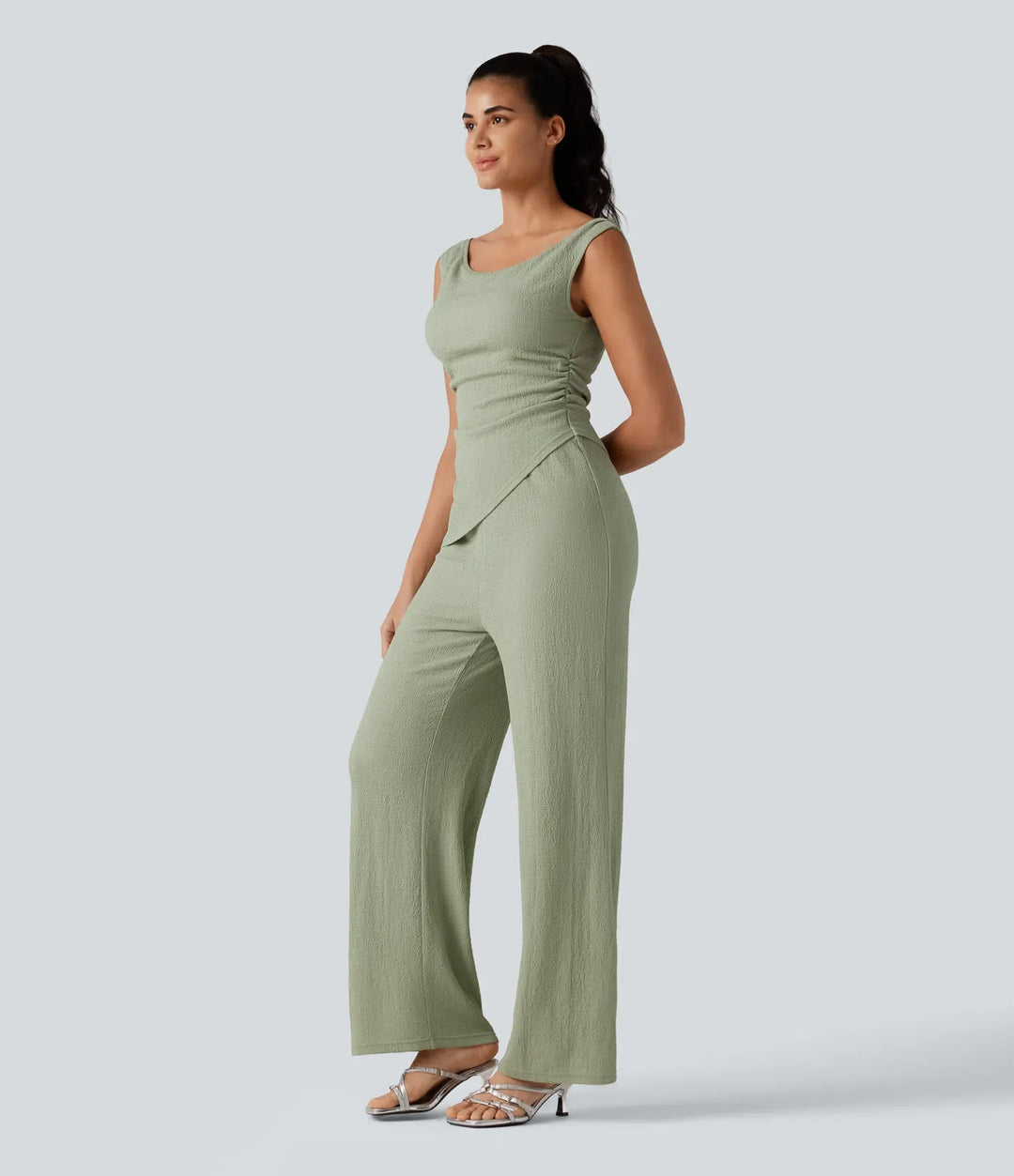 Off Shoulder Built-in Bra Casual Jumpsuit-Easy Peezy Edition