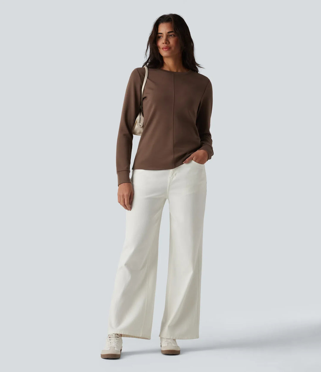 SpacerTek Round Neck Long Sleeve Casual Sweatshirt