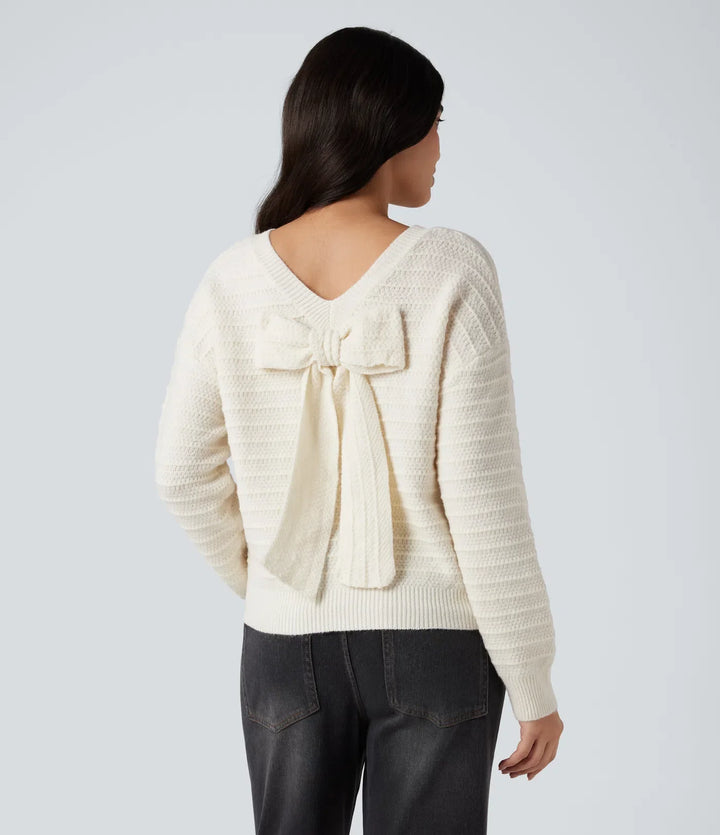 Long Sleeve Tie Back Work Jumper