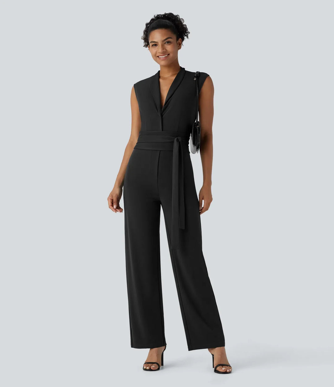 Sleeveless Belted Pocket Work Jumpsuit-Easy Peezy Edition