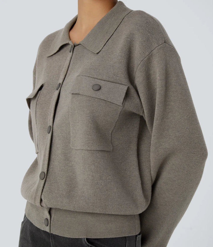 Pocket Long Sleeve Casual Jumper