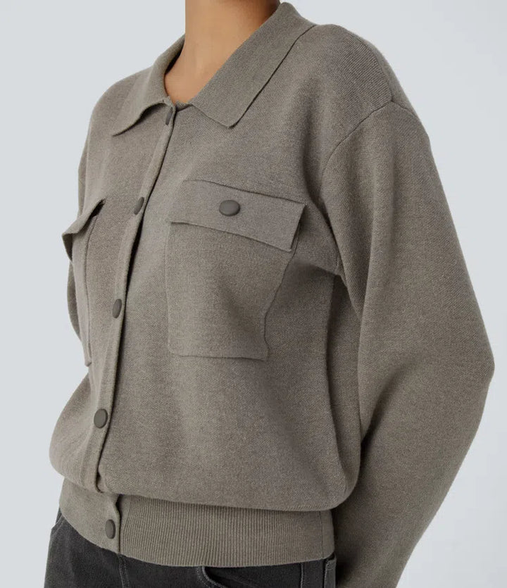 Pocket Long Sleeve Casual Jumper