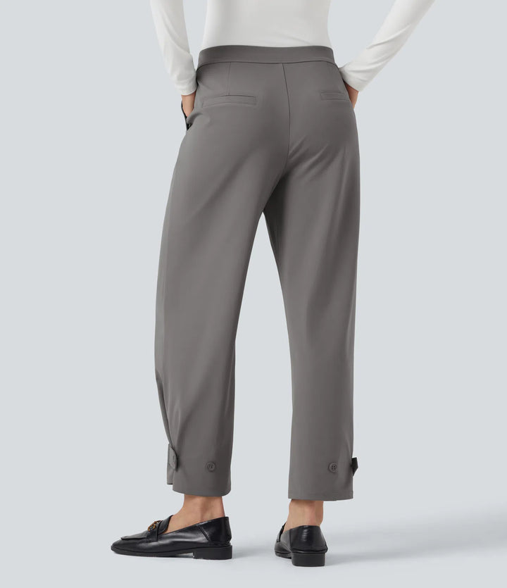 Halara Flex DayStretch Mid Rise Adjustable trouser Width Work Tapered Trousers with Pockets