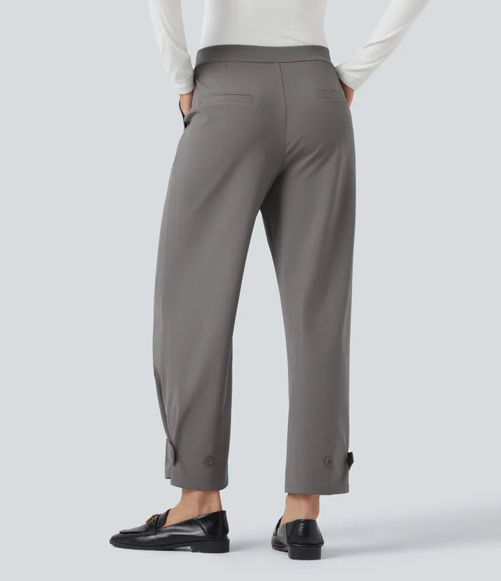 Halara Flex DayStretch Mid Rise Adjustable trouser Width Work Tapered Trousers with Pockets