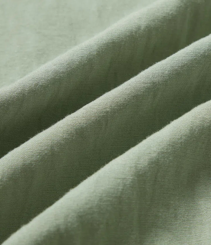High Waisted Wide Leg Casual Linen-Blend Trousers with Pockets