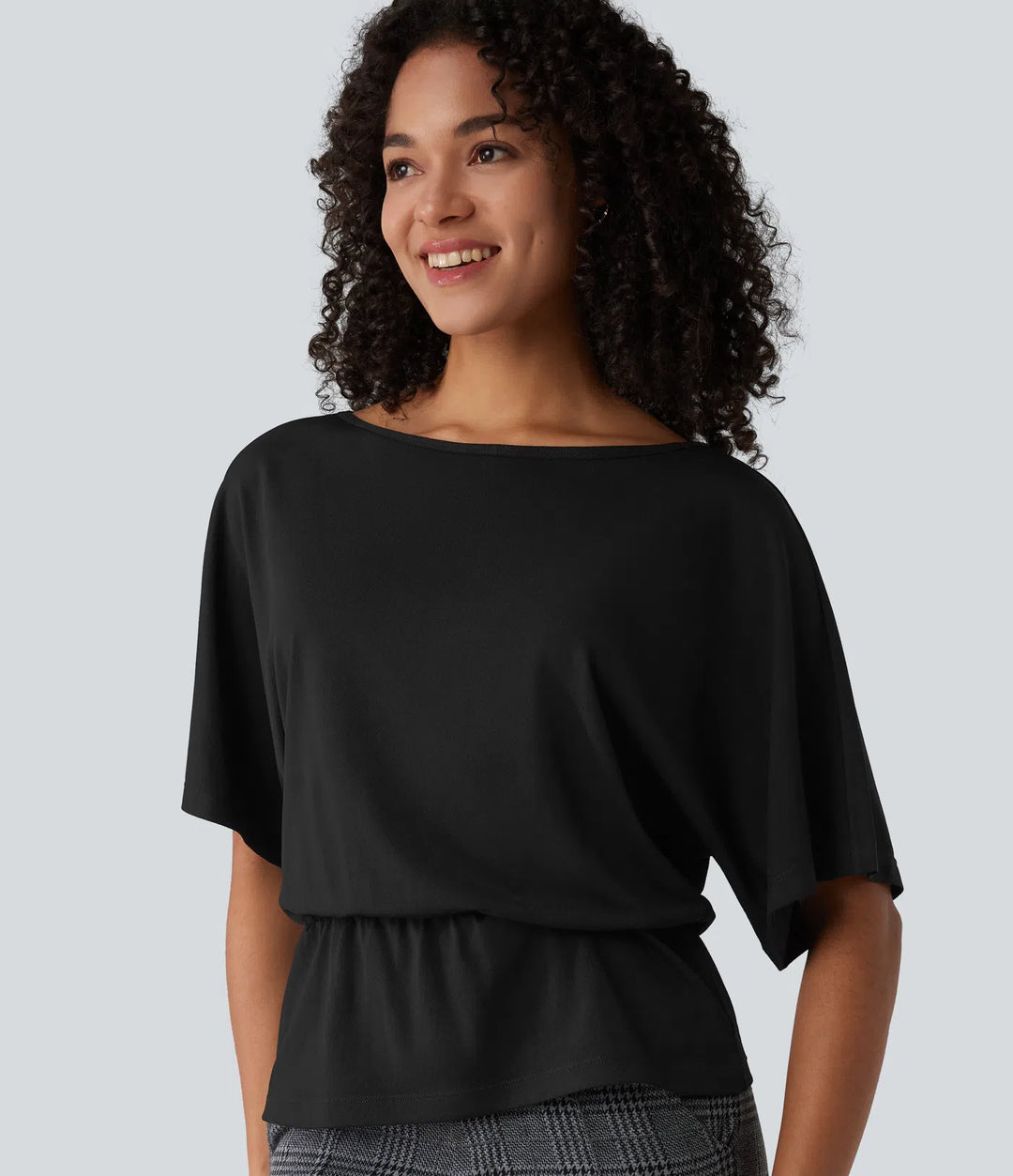 Boat Neck Half Sleeve Work T-Shirt