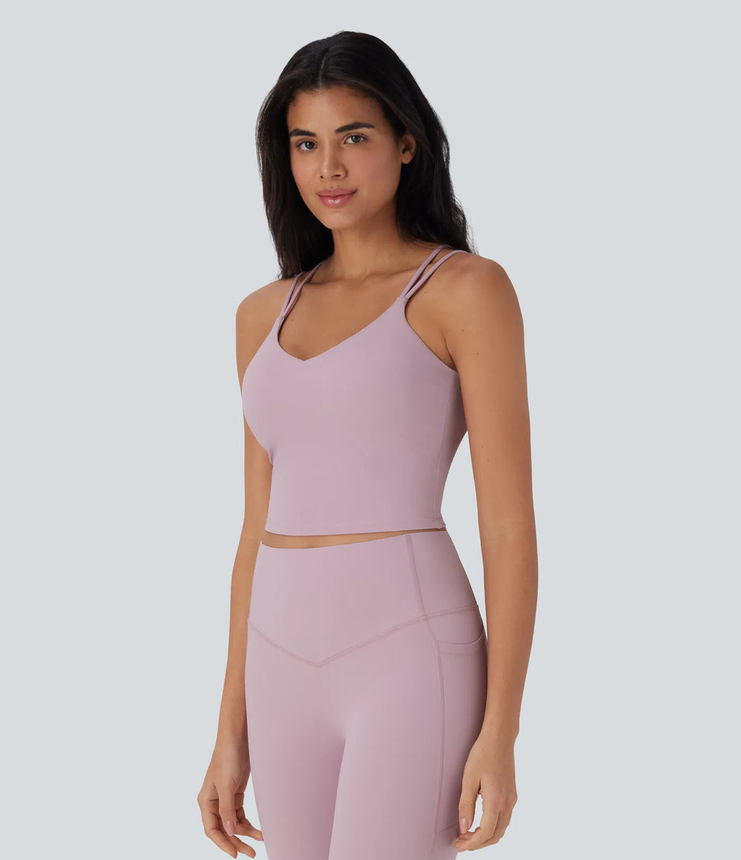 Halara UltraSculpt Cool Quick Dry Cropped Yoga Tank Top-UPF50+