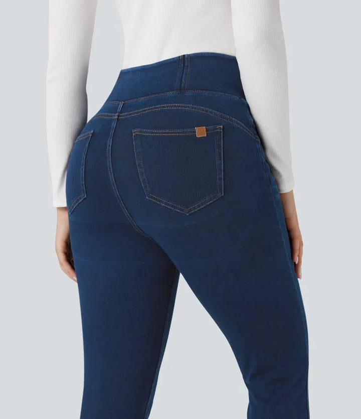 Halara Flex High-waisted Butt-lifting Tummy Control Skinny Denim Casual 7/8 Leggings with Pockets