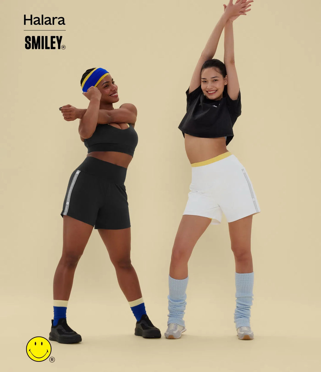 Halara X Smiley® SoftlyZero Airy Super High Waisted 2-in-1 InstantCool Yoga Shorts 5&