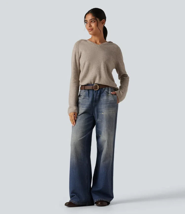 Hooded Long Sleeve Casual Jumper