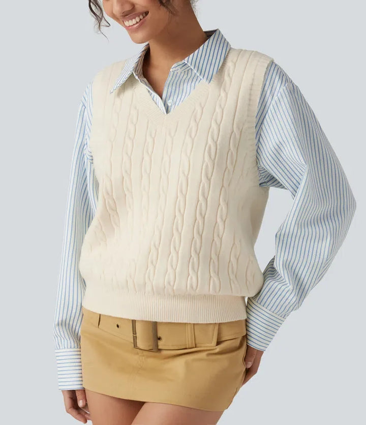 V Neck Casual Jumper Vest