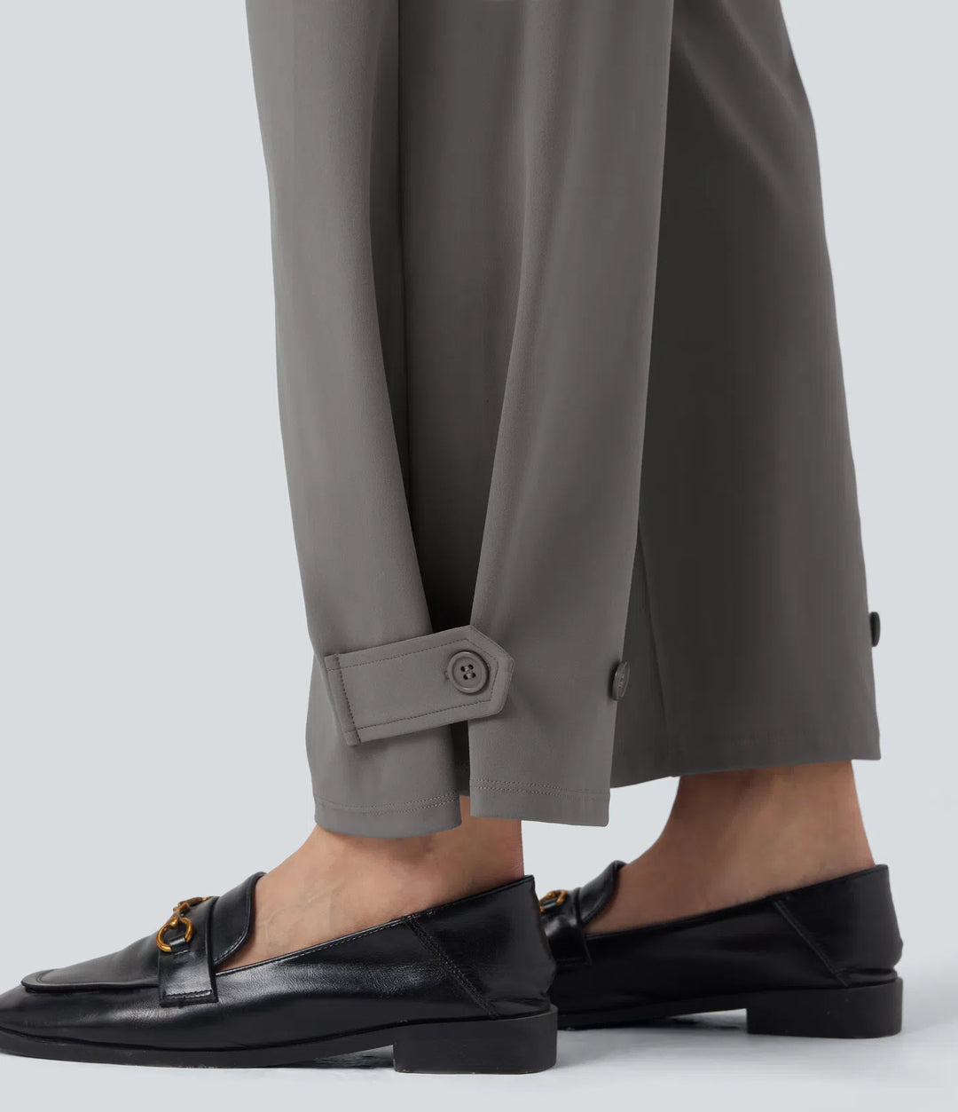 Halara Flex DayStretch Mid Rise Adjustable trouser Width Work Tapered Trousers with Pockets