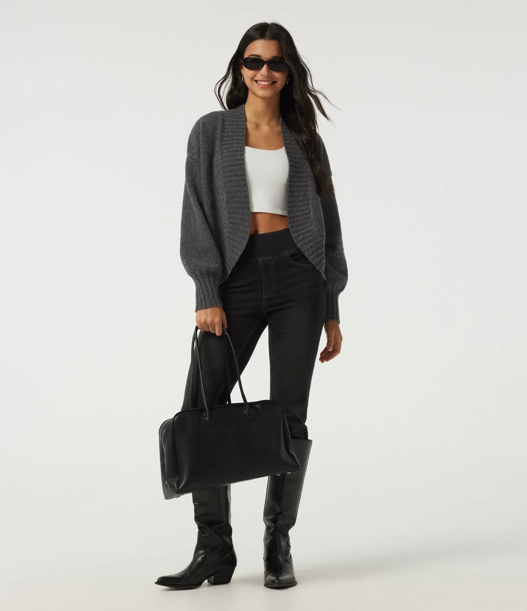 Long Sleeve Tie Front Casual Cardigan