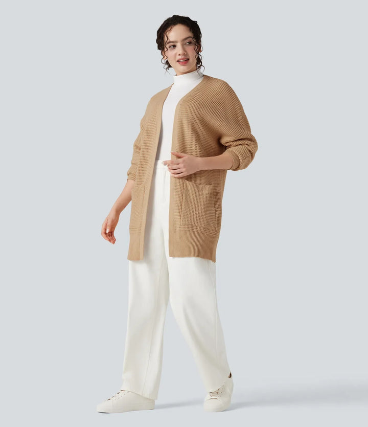Long Sleeve Casual Cardigan with Pockets