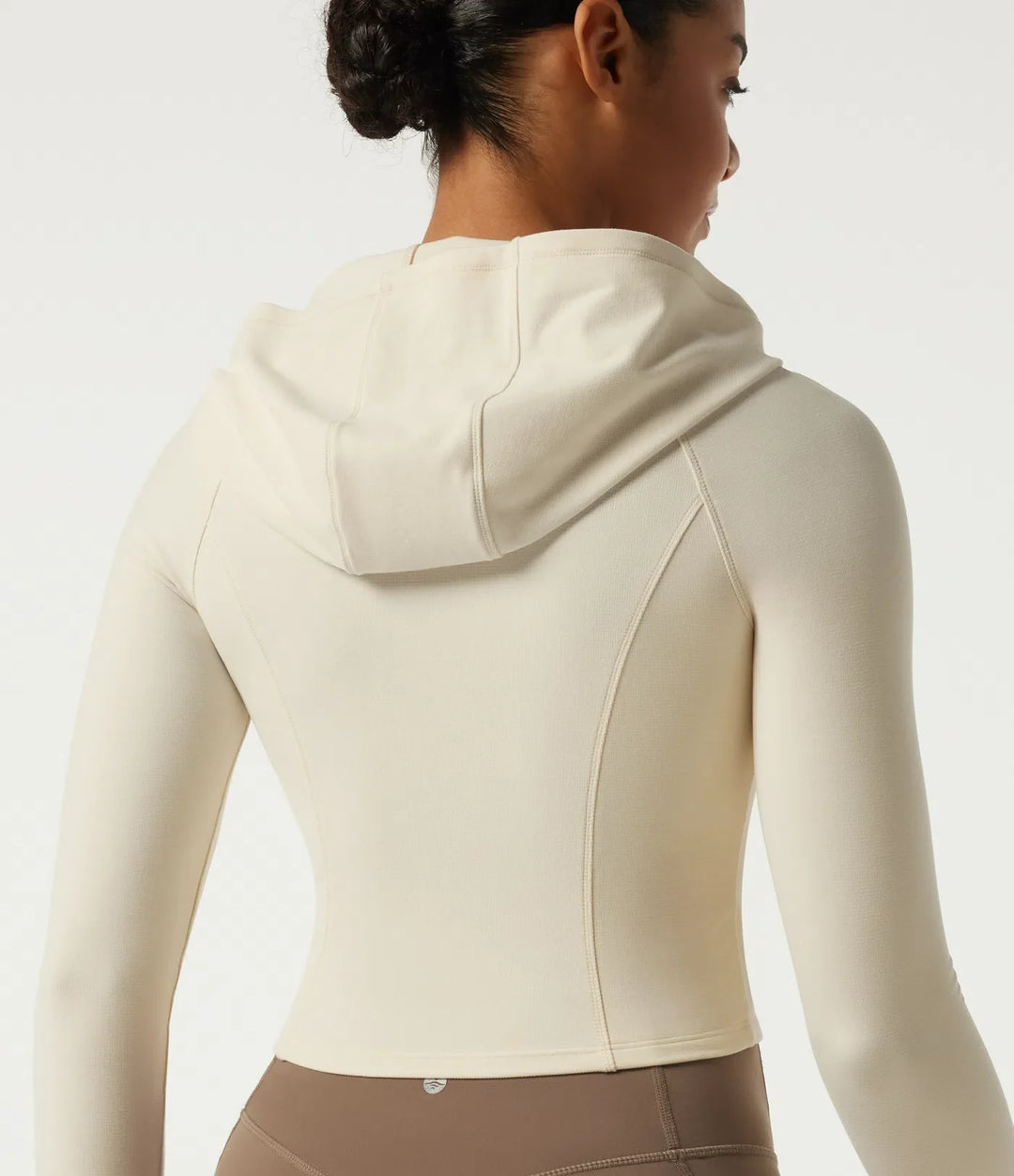 Hooded Long Sleeve Workout Jacket with Thumb Hole