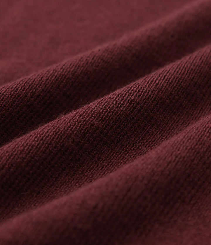 U-Neck Long Sleeve Wool-Blend Casual Jumper