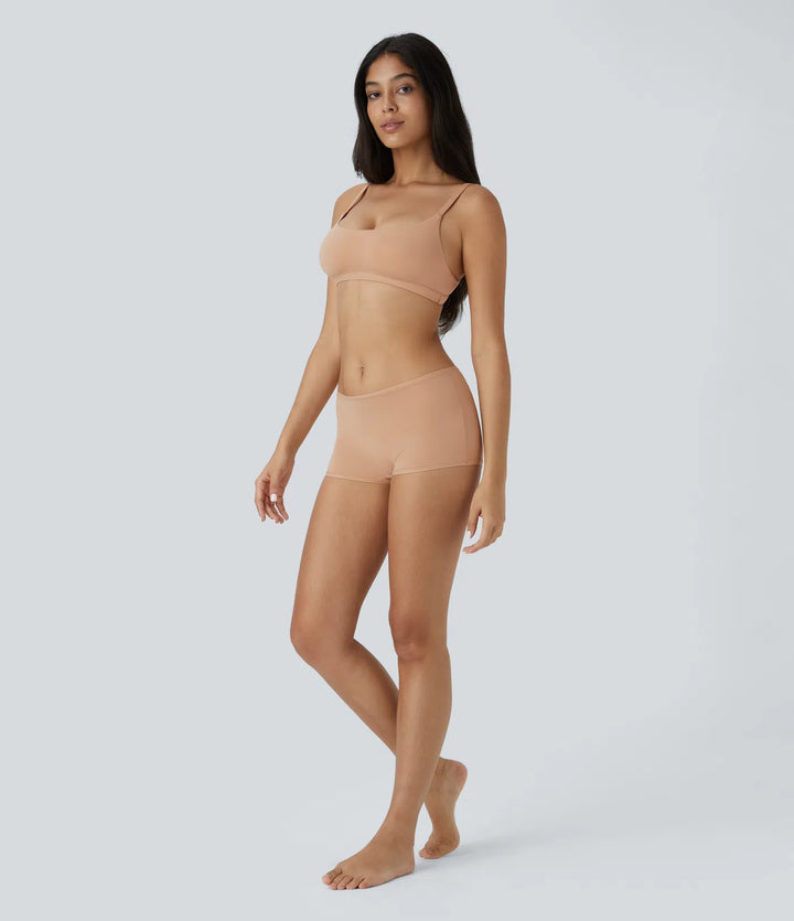 High Stretch Skin Friendly  Low Rise Solid Lounge Boy Shorts