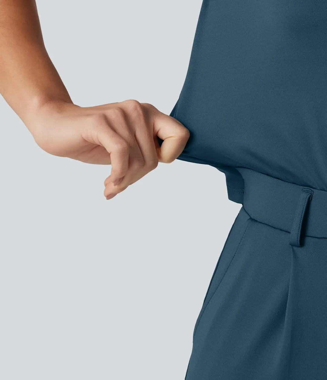 V Neck Sleeveless Work Jumpsuit with Pockets-Easy Peezy Edition