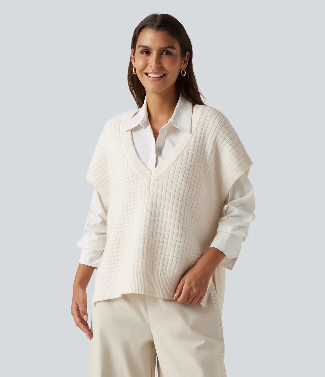 Deep V Neck Casual Jumper Vest