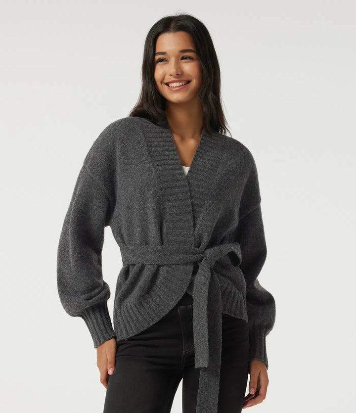 Long Sleeve Tie Front Casual Cardigan