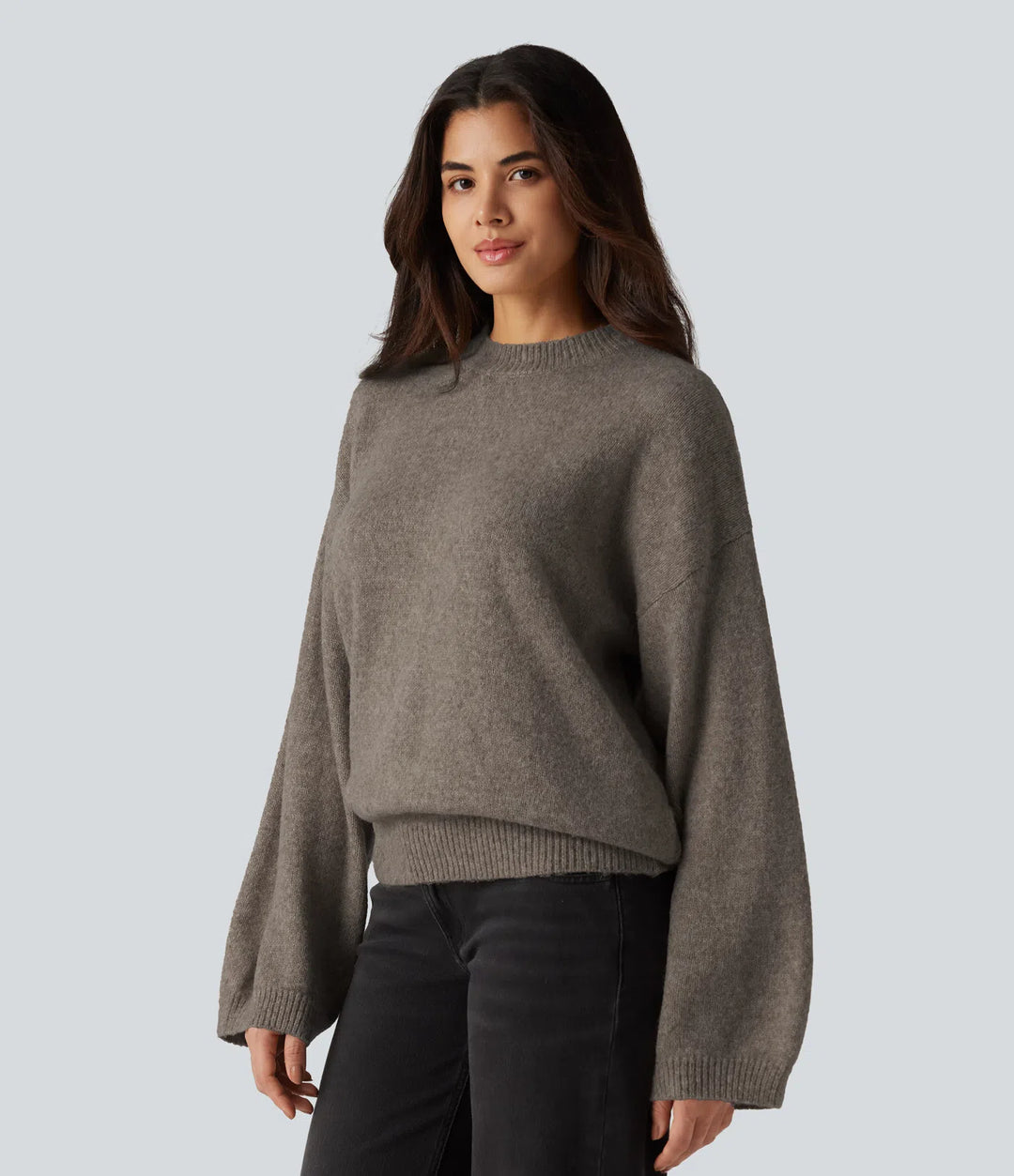 Stand Collar Long Sleeve Work Jumper