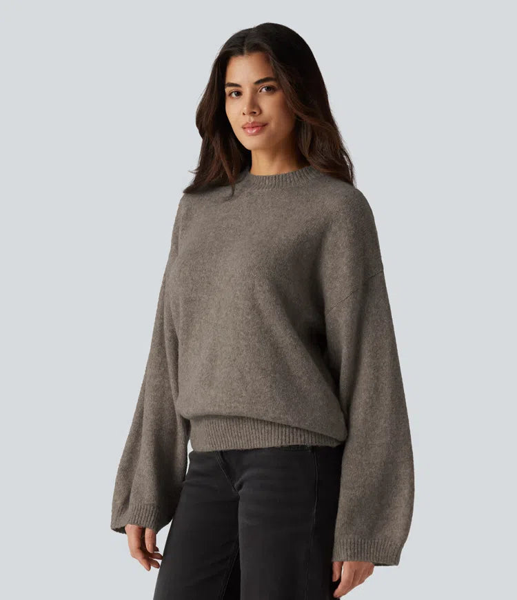 Stand Collar Long Sleeve Work Jumper