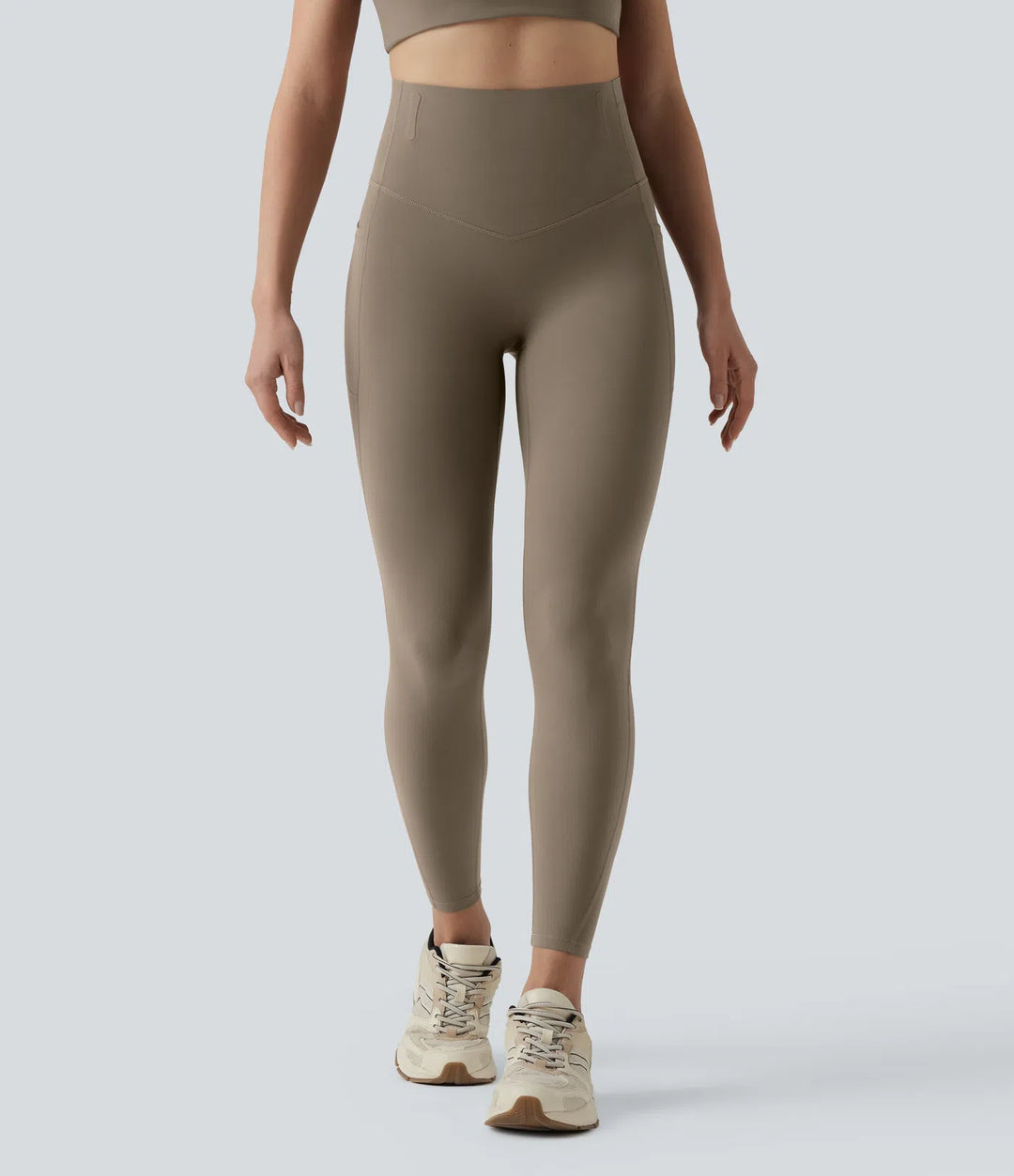 Halara UltraSculpt High Waisted Anti-Roll Tummy Control Shaping Workout Leggings with Pockets