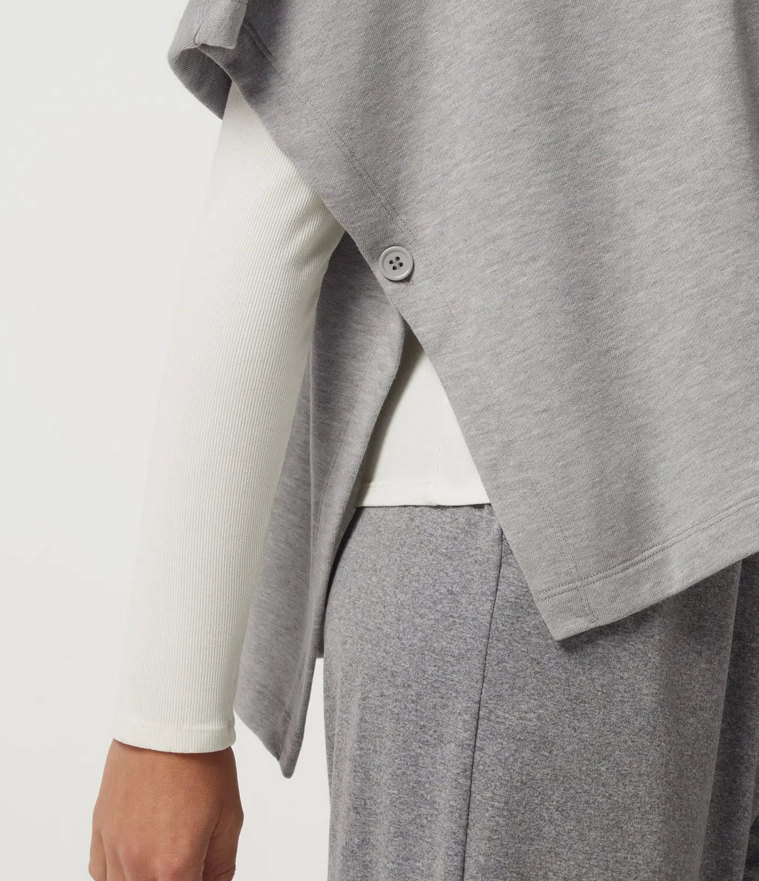 Hooded Short Sleeve Split Hem Casual Sweatshirt