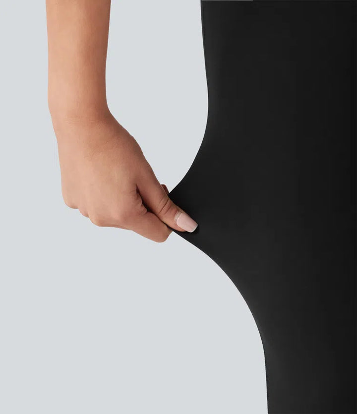 Halara UltraSculpt V-Shaped High Waisted Contrast Lace Yoga Leggings with Pockets