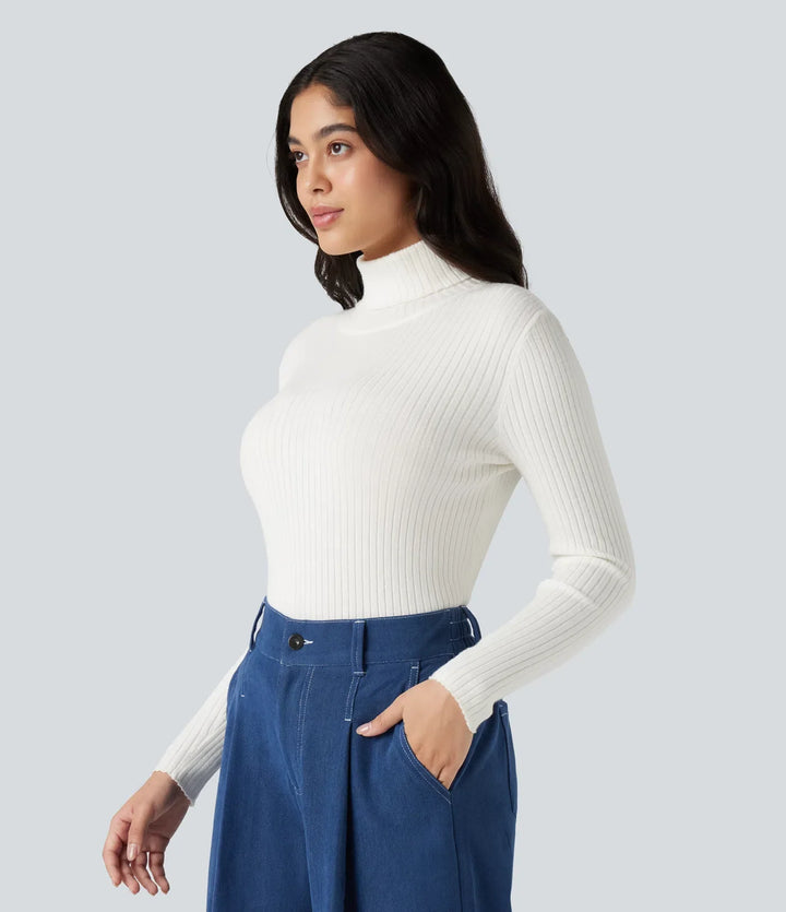 High Neck Long Sleeve Work Jumper