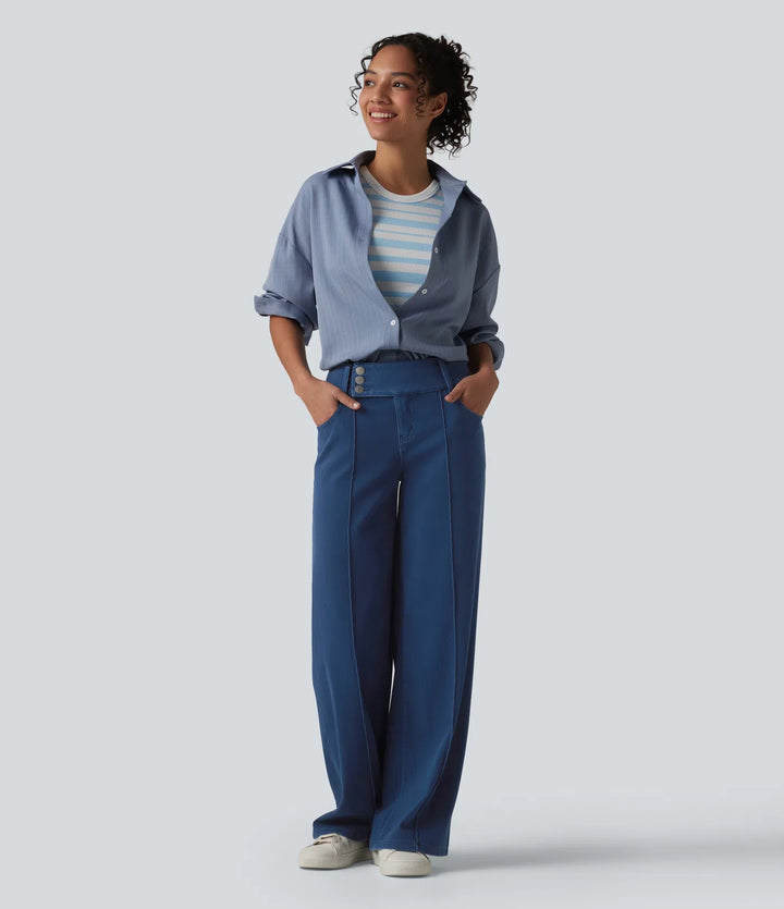 Halara Flex Low Rise Straight Leg colourful Work Jeans with Pockets
