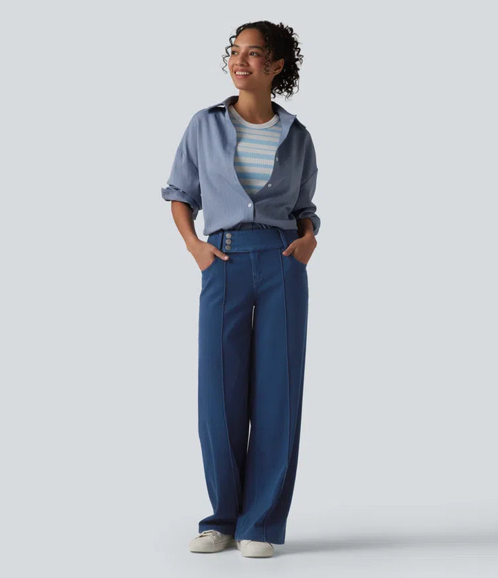 Halara Flex Low Rise Straight Leg colourful Work Jeans with Pockets