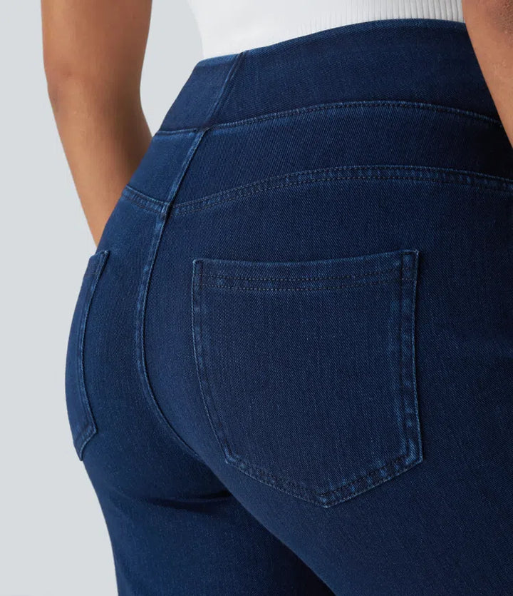 Halara Flex High Waisted Pockets Straight Leg Work Jeans
