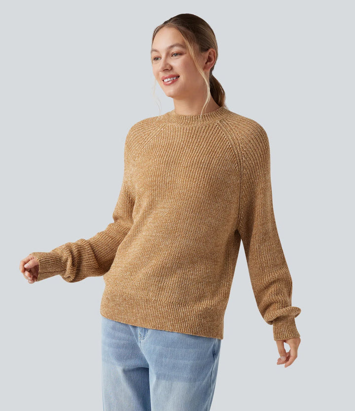 Round Neck Long Sleeve Casual Jumper