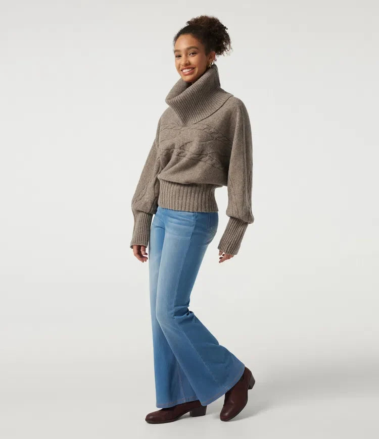 High Neck Long Sleeve Casual Jumper